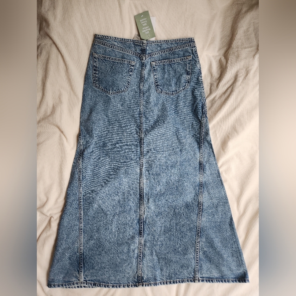 H&m denim maxi skirts light blue BNWT - Picture 6 of 16